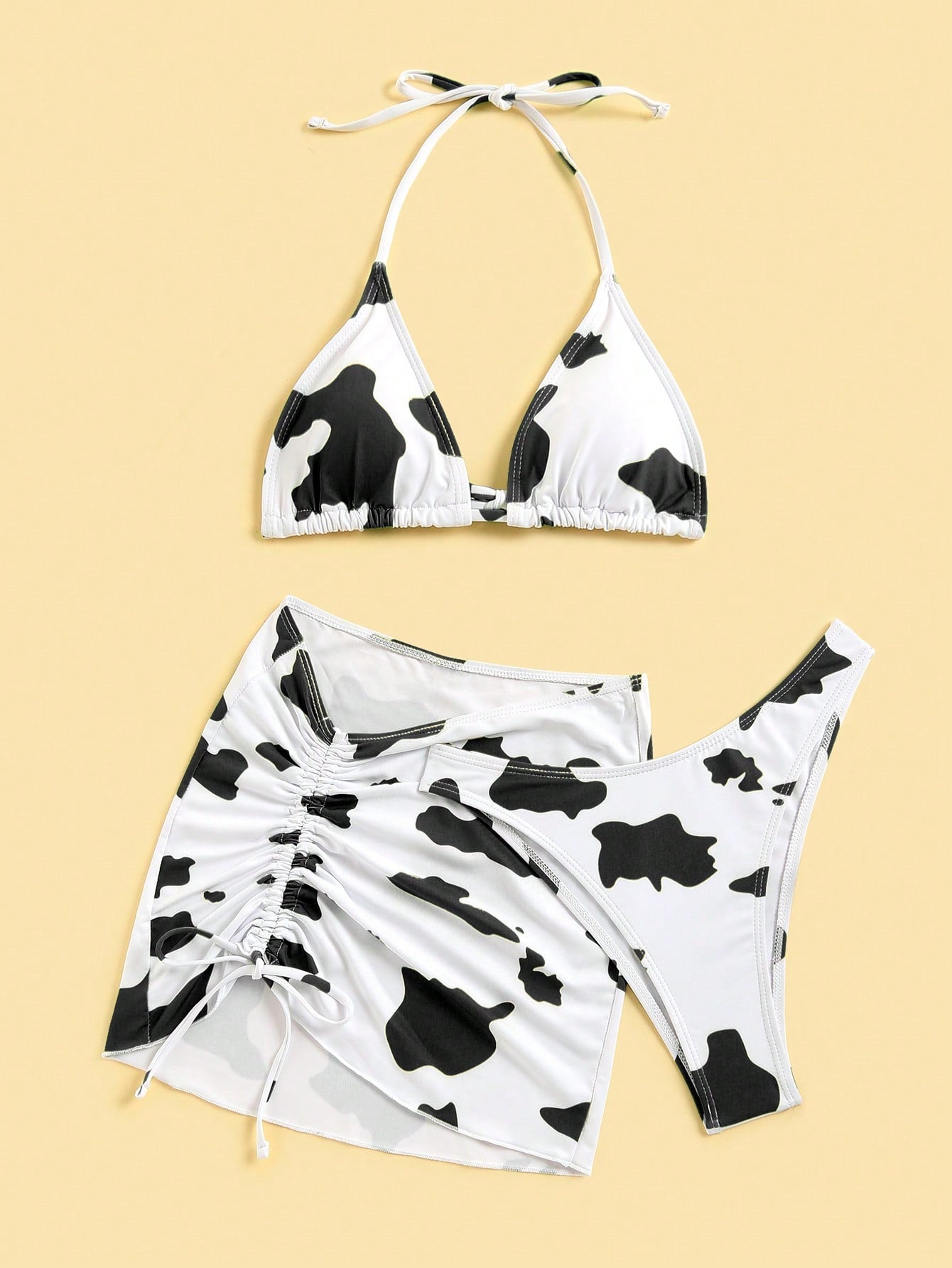 Biquíni Triângulo Com Saia Estampada