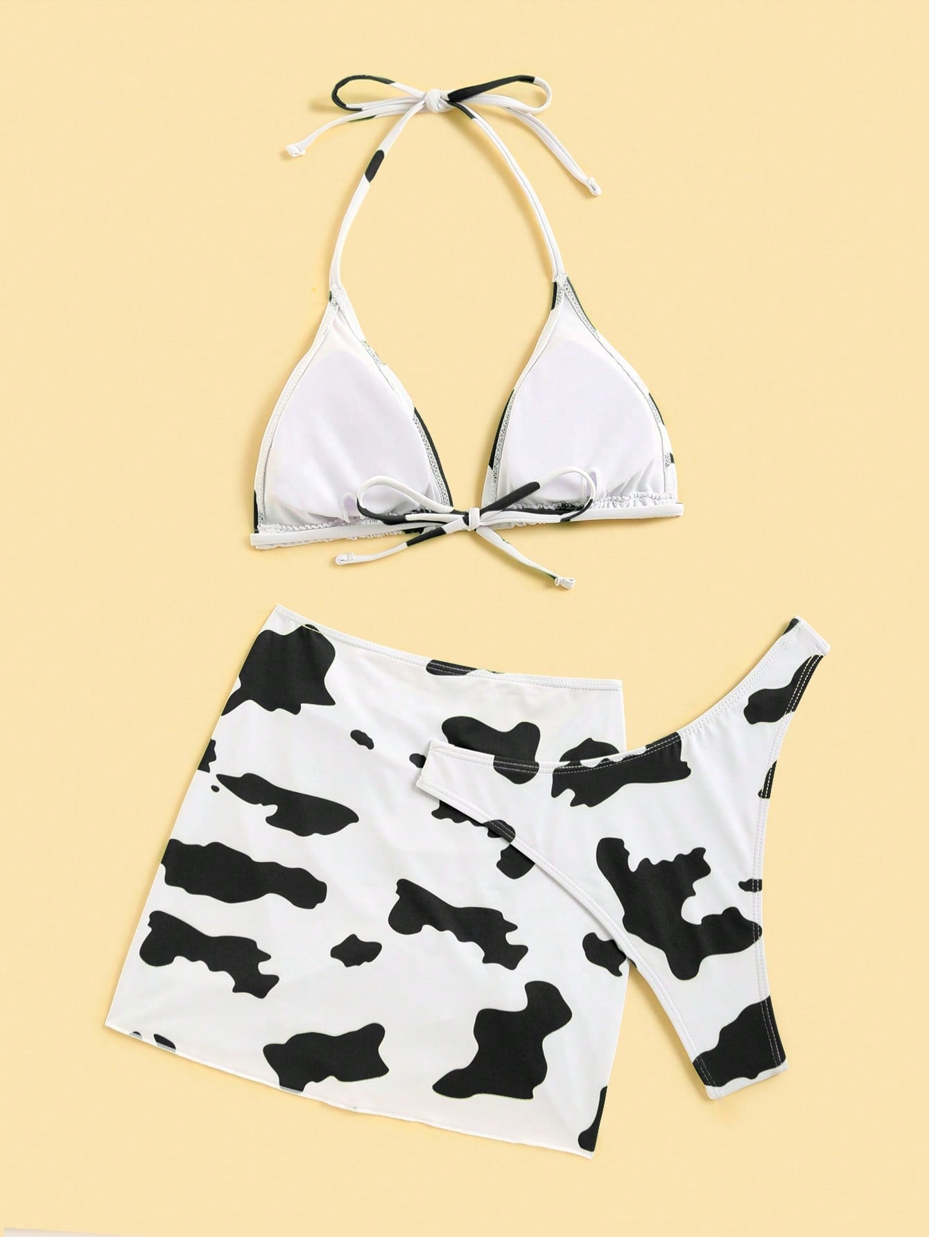 Biquíni Triângulo Com Saia Estampada