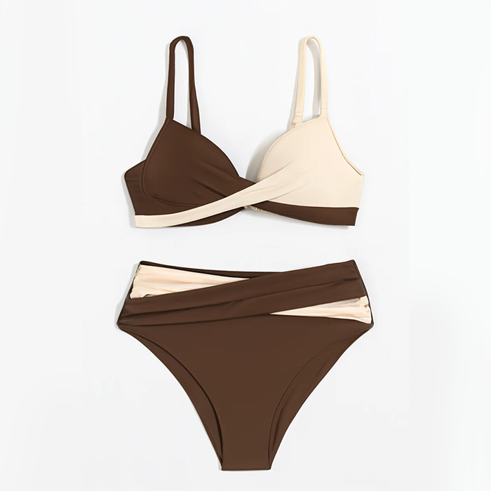 Biquíni Hot Pant com Bojo Feminino Duas Cores Cruzado