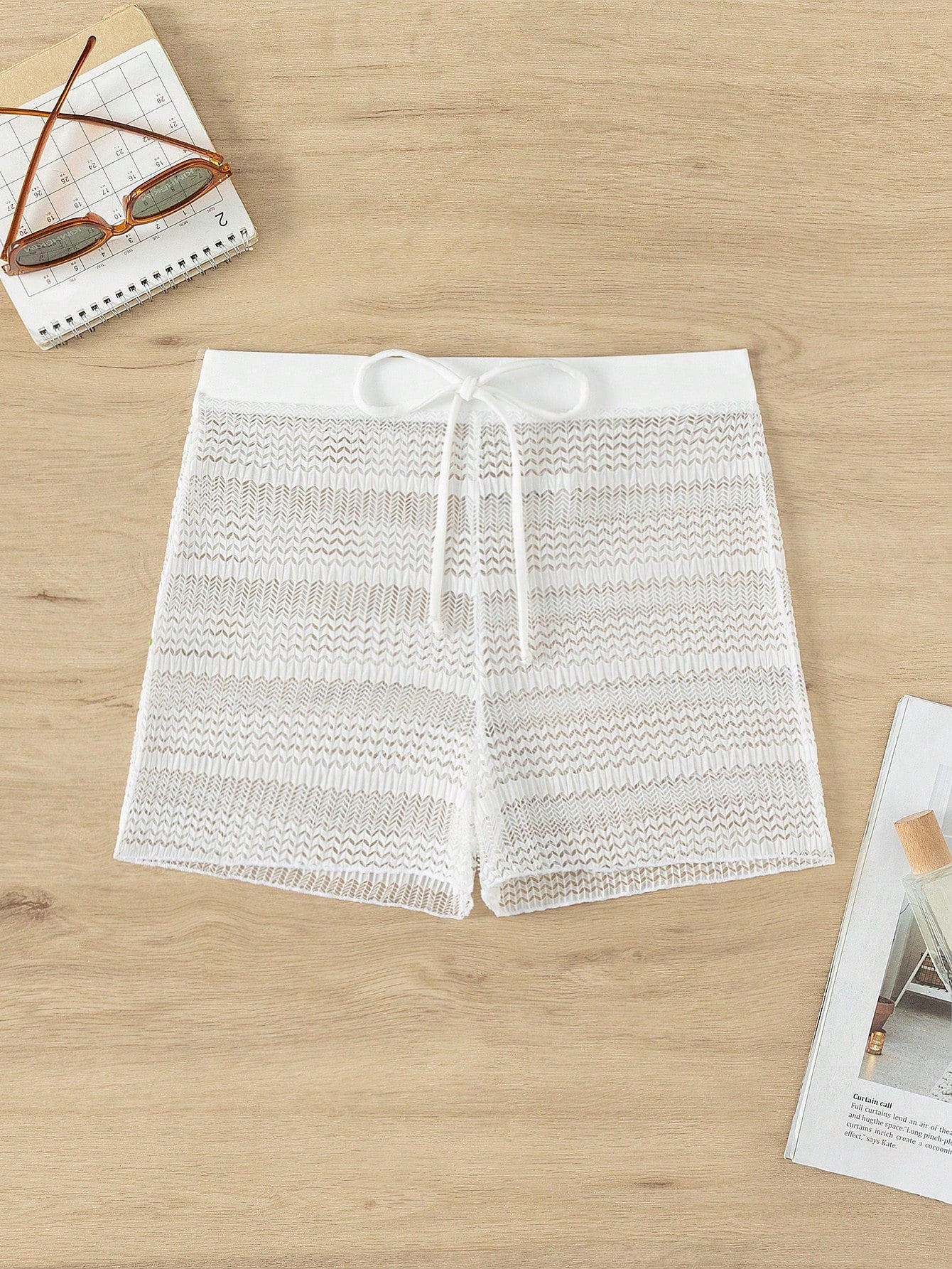 Shorts Saída De Praia Com Cinto