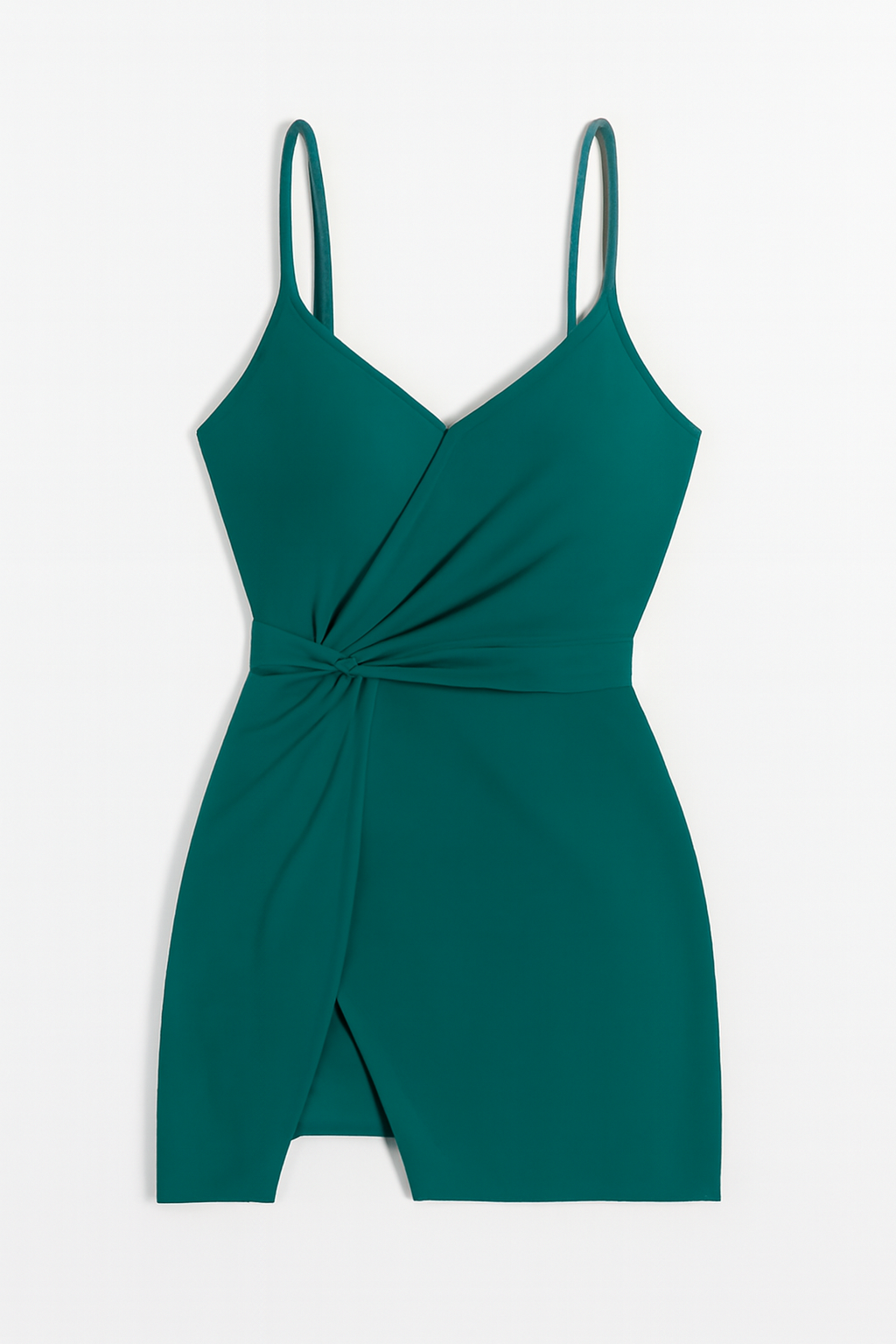 Maiô Feminino com Saia Nó Lateral e Alças Finas