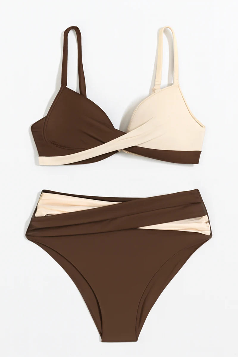 Biquíni Hot Pant com Bojo Feminino Duas Cores Cruzado