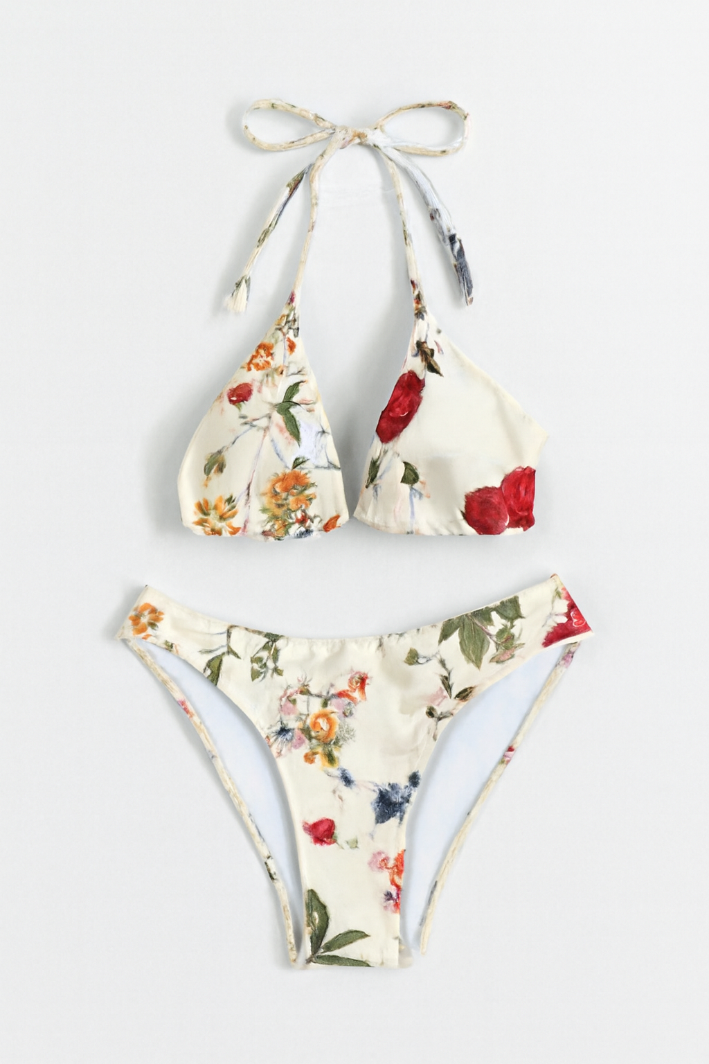 Biquíni Cortininha Florido + Saída de Praia