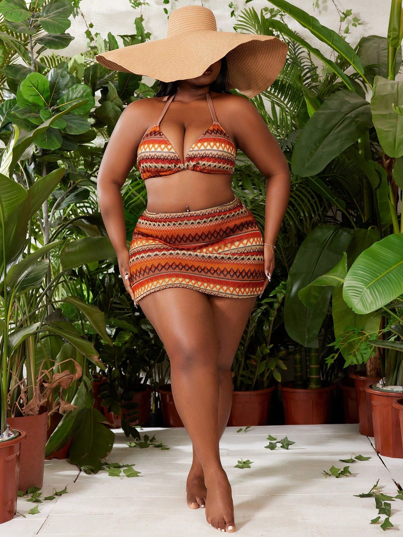 Biquíni Plus Size Estilo Boho Praia