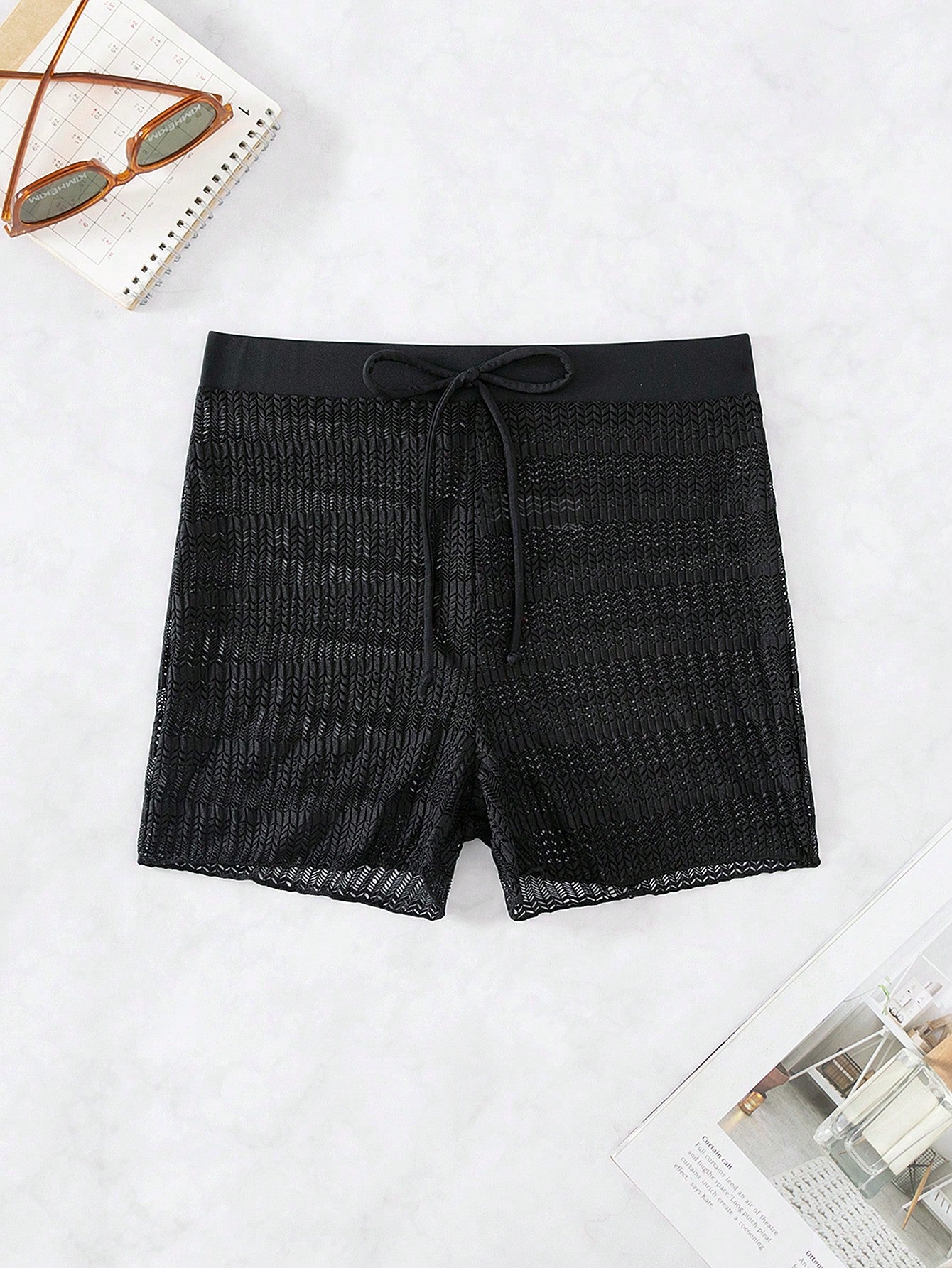 Shorts Saída De Praia Com Cinto